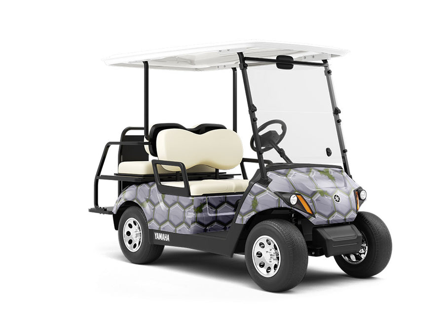 Grey Mossy Brick Wrapped Golf Cart