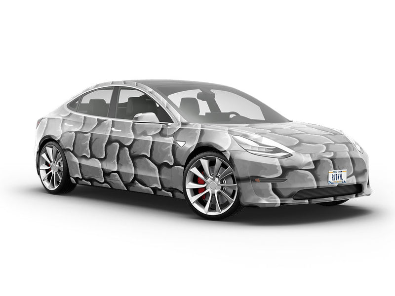 Grey Cobblestone Vehicle Vinyl Wrap
