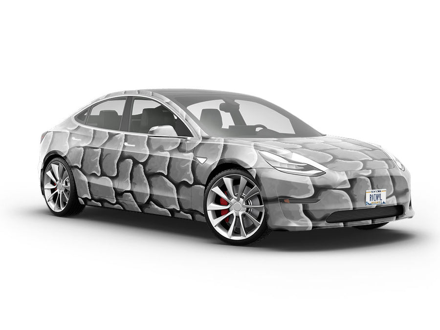 Grey Cobblestone Vehicle Vinyl Wrap