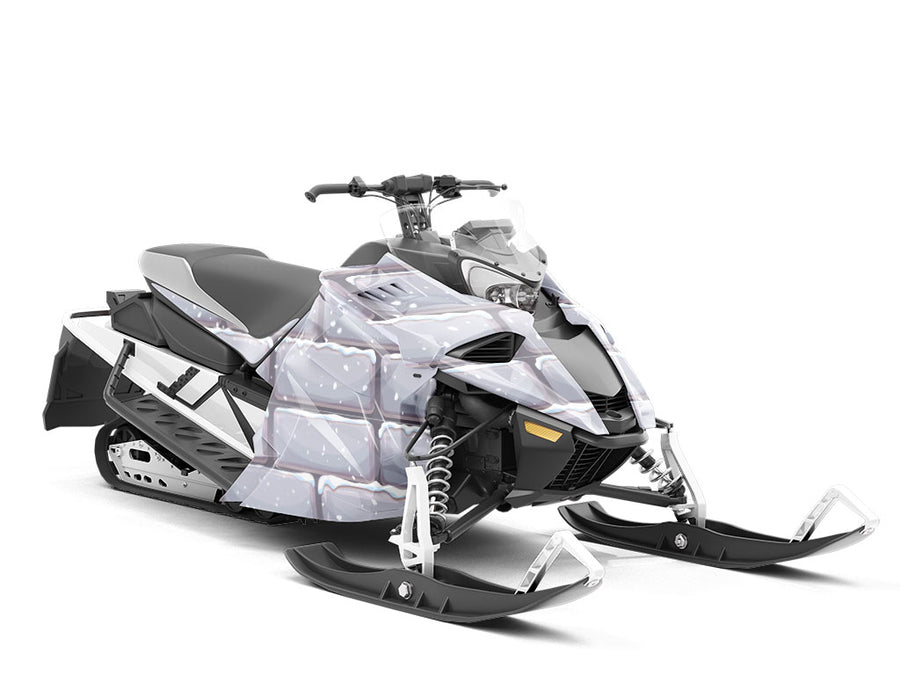 Grey Snow Brick Custom Wrapped Snowmobile