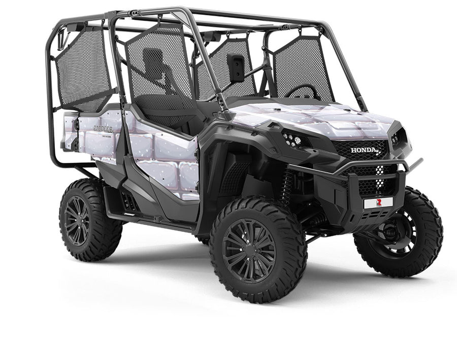 Grey Snow Brick Utility Vehicle Vinyl Wrap