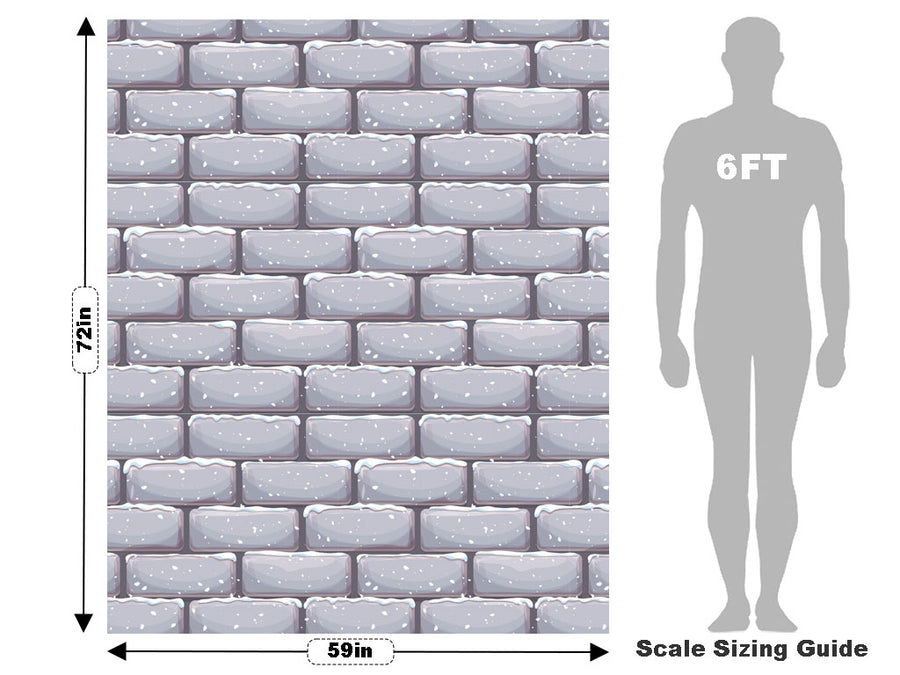 Grey Snow Brick Vehicle Wrap Scale~Rwraps Series 914 Grey Snow Brick Measurements~2