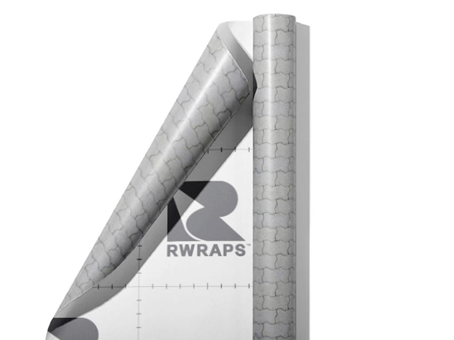 Grey Zigzag Brick Wrap Film Sheets~Rwraps Series 914 Grey Zigzag Brick Scrolled Sheet~4