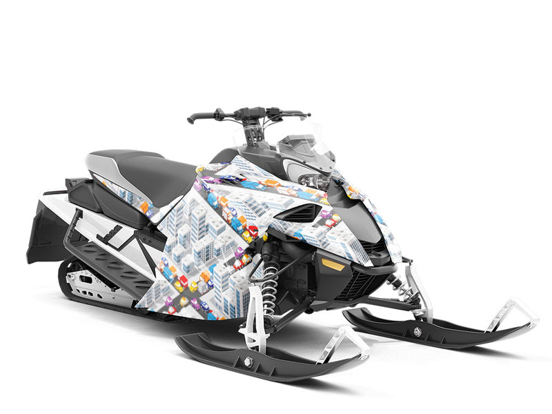 Gridlocked Cityscape Custom Wrapped Snowmobile