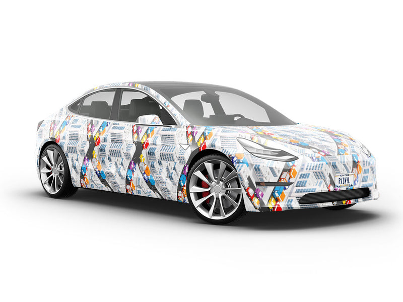Gridlocked Cityscape Vehicle Vinyl Wrap