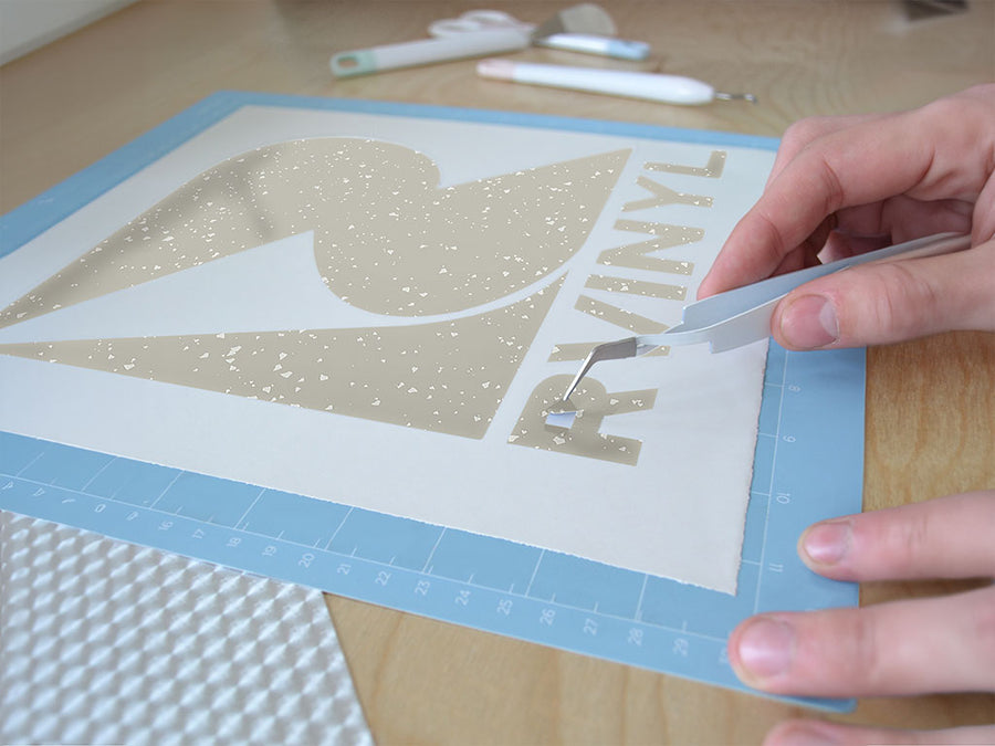 grigio terrazzo stone Easy Weed Craft Vinyl