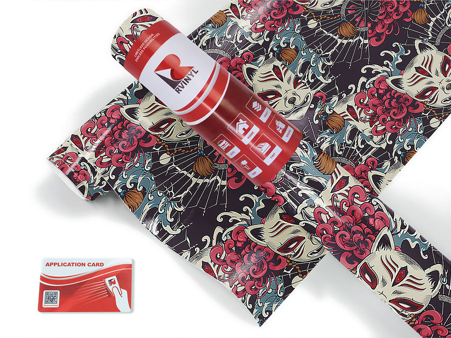 grinning kitsune japanese Craft Vinyl Roll