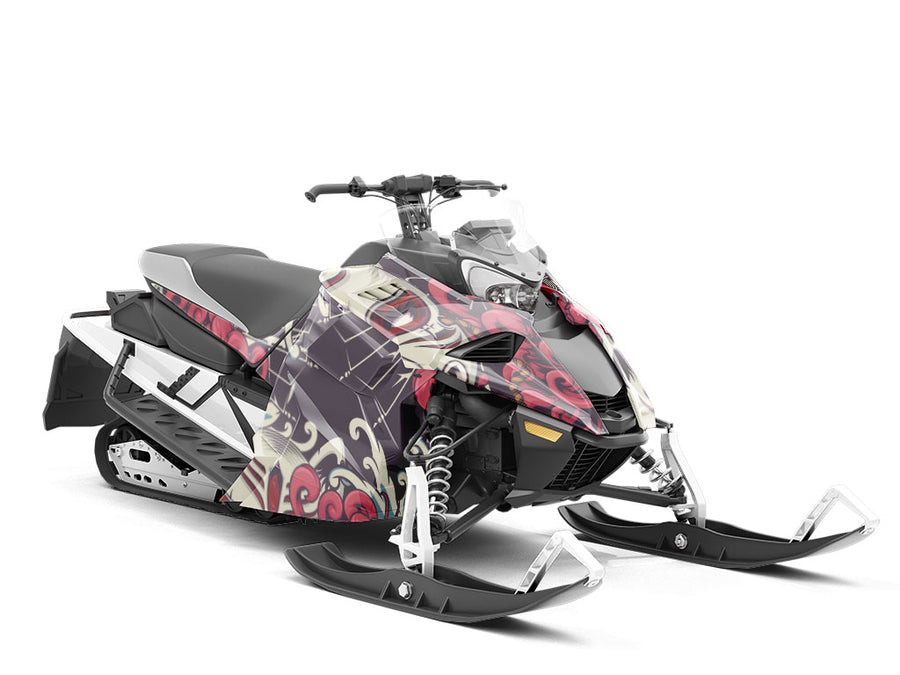 Grinning Kitsune Asian Custom Wrapped Snowmobile