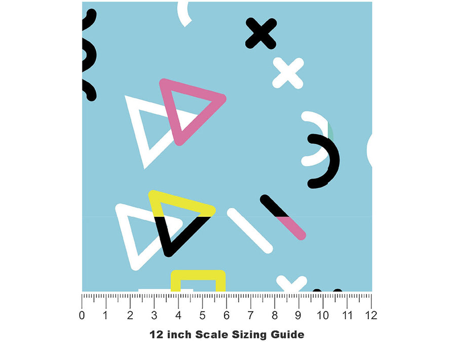 Groovy Baby Abstract Vinyl Film Pattern Size 12 inch Scale~Rwraps Groovy Baby Abstract Sizing Chart~2
