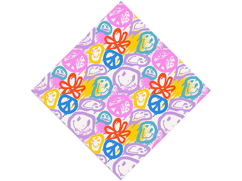 Groovy Peace Graffiti Vinyl Wrap Pattern