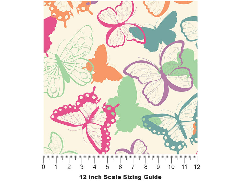 Groovy Vibes Bug Vinyl Film Pattern Size 12 inch Scale~Rwraps Groovy Vibes Bug Sizing Chart~2