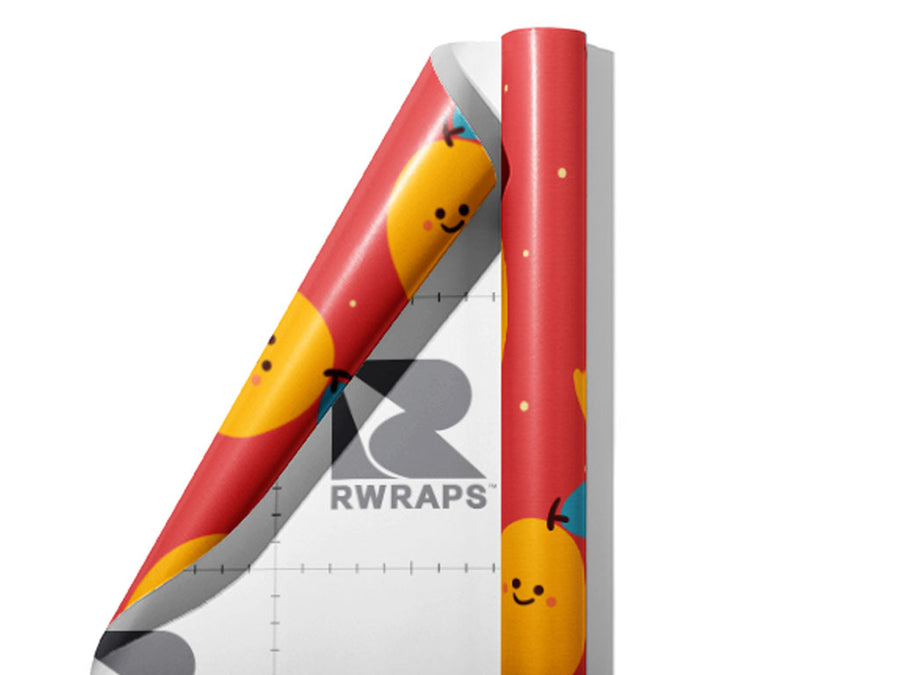 Grown Rosigold Fruit Wrap Film Sheets~Rwraps Series 914 Grown Rosigold Fruit Scrolled Sheet~3
