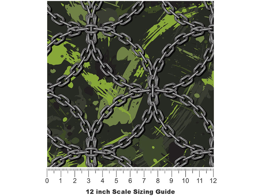 Grunge Necklace Bling Vinyl Film Pattern Size 12 inch Scale~Rwraps Grunge Necklace Bling Sizing Chart~2