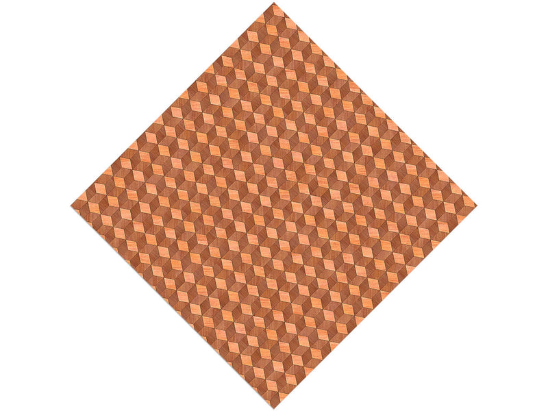 Gunstock Stain Wooden Parquet Vinyl Wrap Pattern