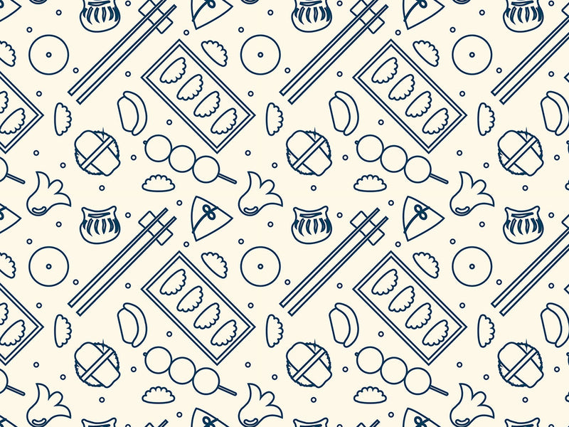 Gyoza Dinner Food Vinyl Wrap Pattern~Rwraps Series 914 Digitally Printed Vinyl Wrap~0