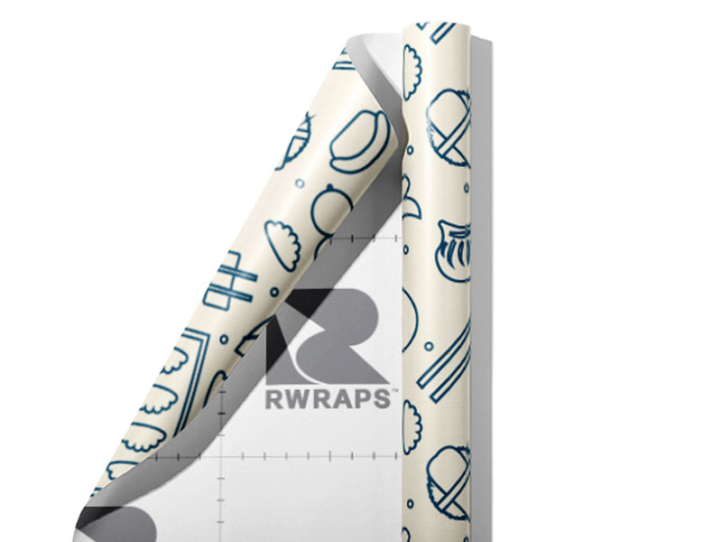 Gyoza Dinner Food Wrap Film Sheets~Rwraps Series 914 Gyoza Dinner Food Scrolled Sheet~3