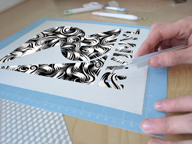 hairy ape abstract geometric Easy Weed Craft Vinyl