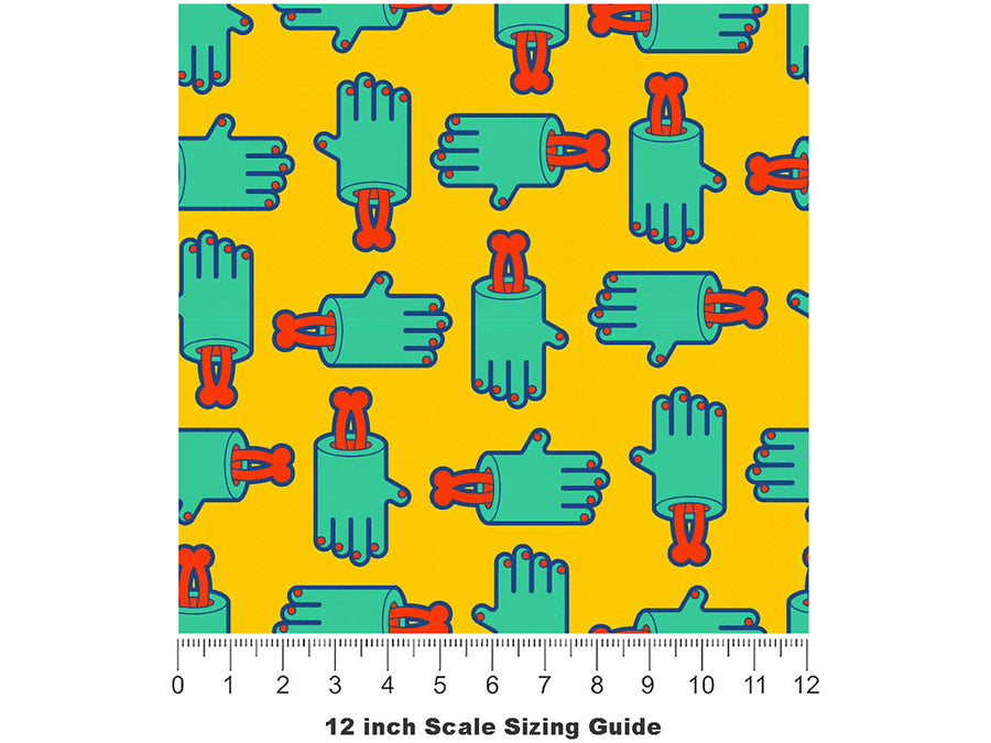 Handshake Horror Zombie Vinyl Film Pattern Size 12 inch Scale~Rwraps Handshake Horror Zombie Sizing Chart~2