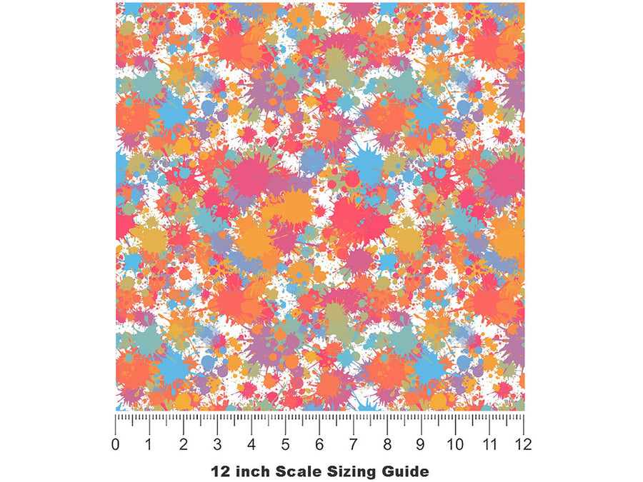 Happy Accidents Paint Splatter Vinyl Film Pattern Size 12 inch Scale~Rwraps Happy Accidents Paint Splatter Sizing Chart~2