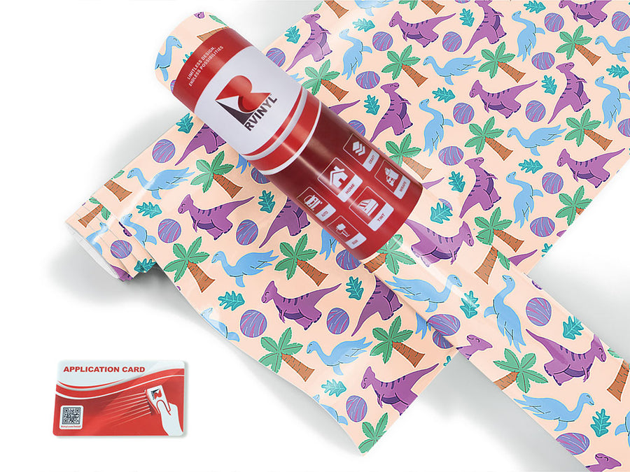 happy hadrosaurs dinosaur Craft Vinyl Roll