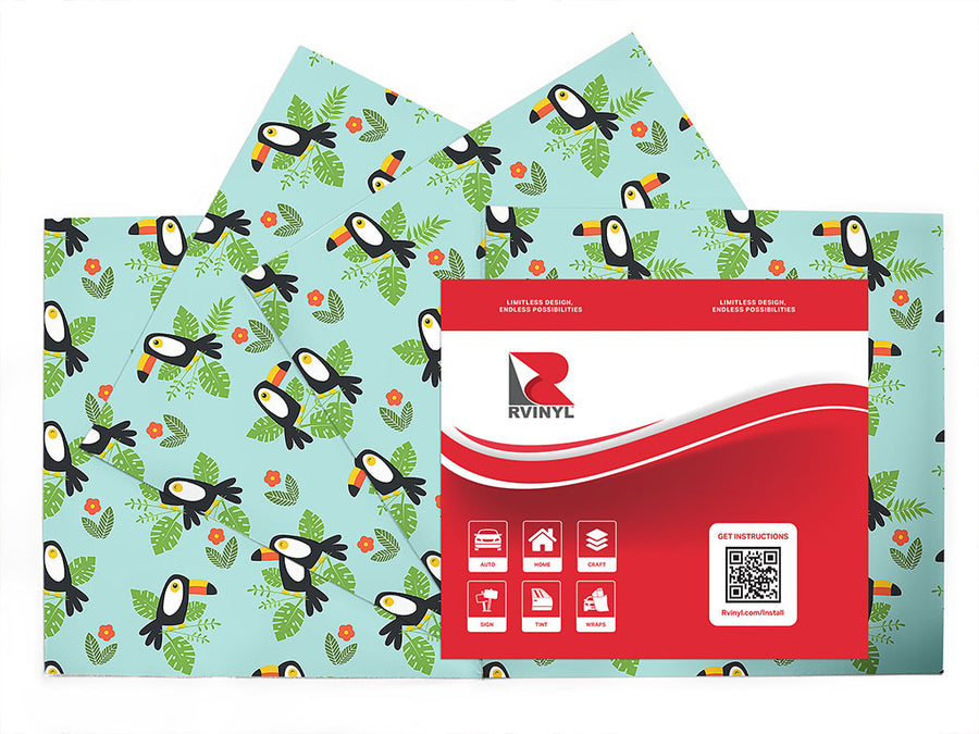 happy tropics bird Craft Vinyl Sheet Pack