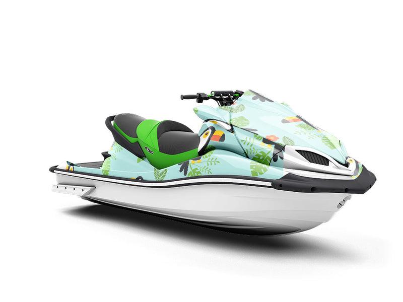 Happy Tropics Birds Jet Ski Vinyl Customized Wrap