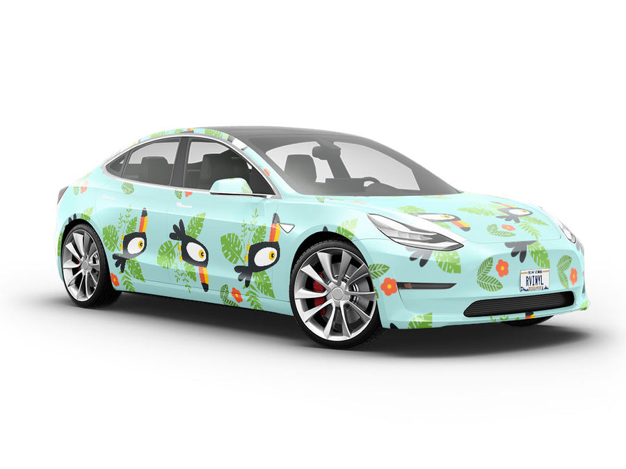 Happy Tropics Birds Vehicle Vinyl Wrap