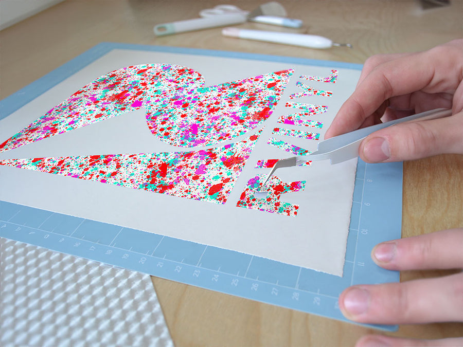 happy valentine paint splatter Easy Weed Craft Vinyl