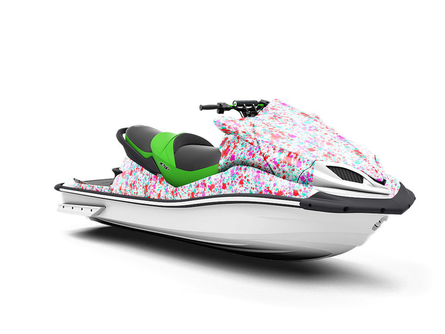 Happy Valentine Paint Splatter Jet Ski Vinyl Customized Wrap