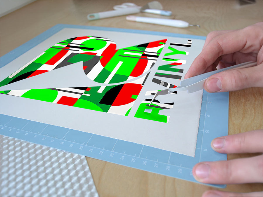 hard apple abstract geometric Easy Weed Craft Vinyl