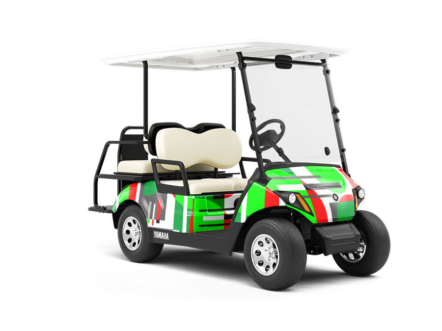 Hard Apple Abstract Wrapped Golf Cart