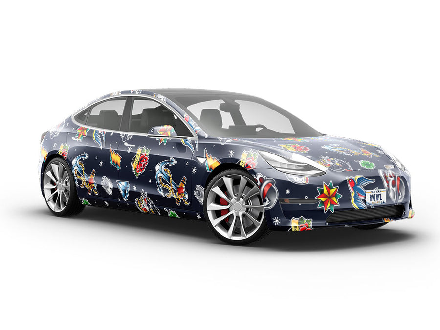 Hardcore Classic Tattoo Vehicle Vinyl Wrap