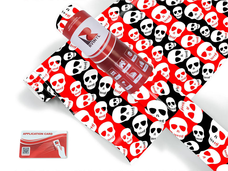 harlequin heads skull and bones Craft Vinyl Roll
