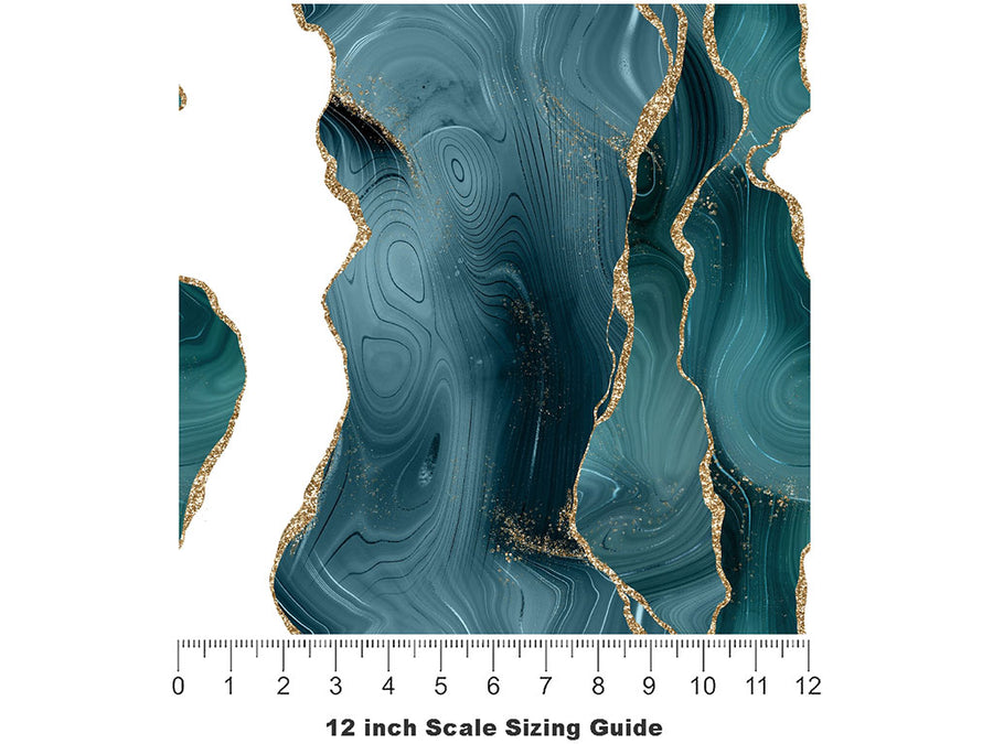 Harsh Rapids Gemstone Vinyl Film Pattern Size 12 inch Scale~Rwraps Harsh Rapids Gemstone Sizing Chart~2