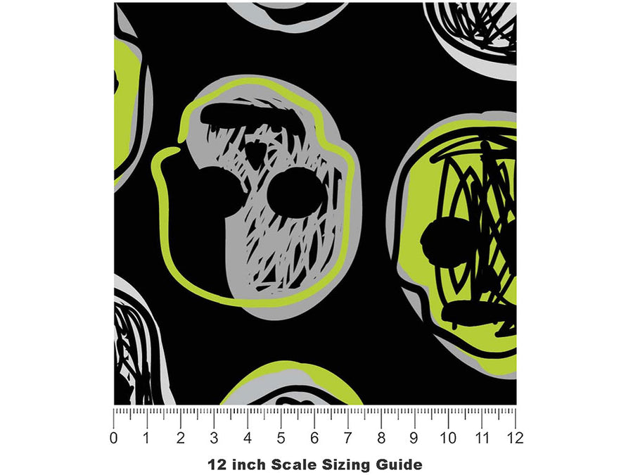 Haunted Dreams Halloween Vinyl Film Pattern Size 12 inch Scale~Rwraps Haunted Dreams Halloween Sizing Chart~2