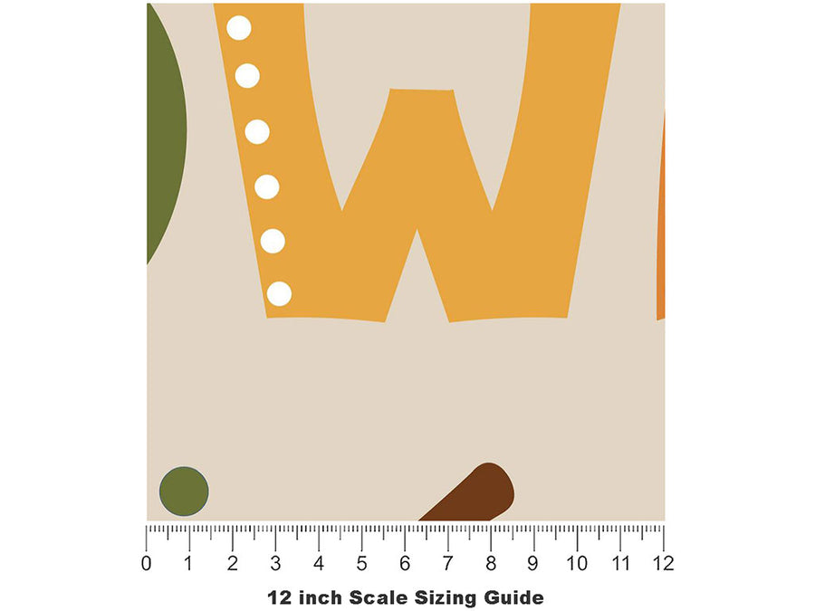 Hawkeye State Americana Vinyl Film Pattern Size 12 inch Scale~Rwraps Hawkeye State Americana Sizing Chart~3