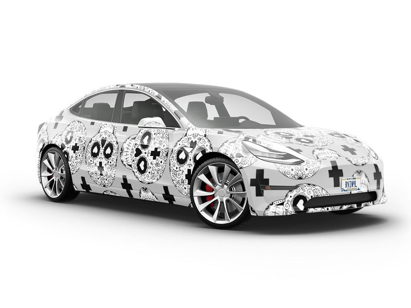 Heart Eyes Day of the Dead Vehicle Vinyl Wrap
