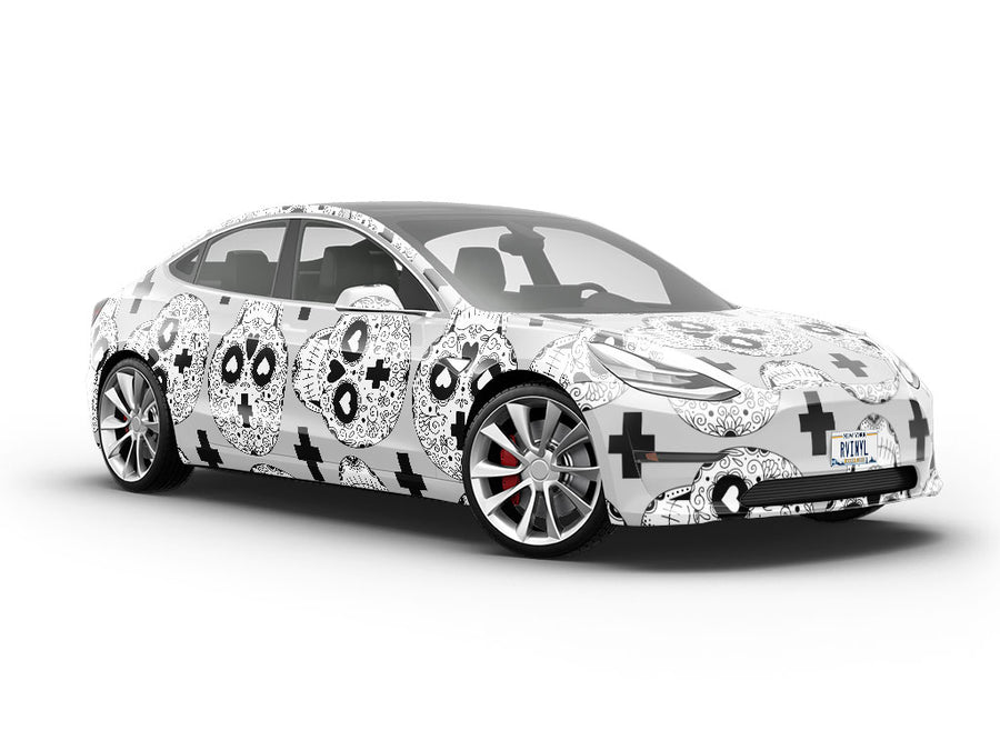 Heart Eyes Day of the Dead Vehicle Vinyl Wrap
