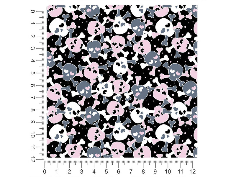 heart eyes skull and bones 1ft x 1ft Craft Sheets