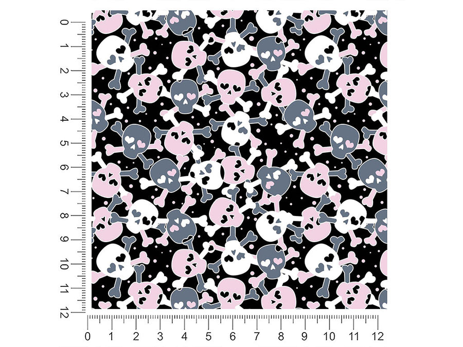 heart eyes skull and bones 1ft x 1ft Craft Sheets