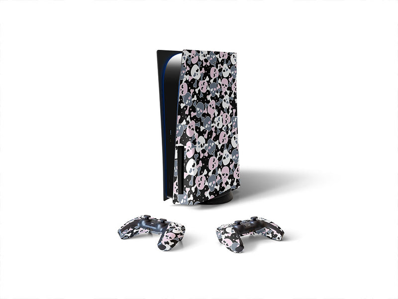 heart eyes skull and bones Sony PS5 DIY Skin