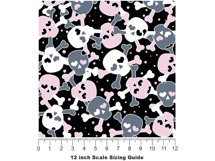 Heart Eyes Halloween Vinyl Film Pattern Size 12 inch Scale~Rwraps Heart Eyes Halloween Sizing Chart~2