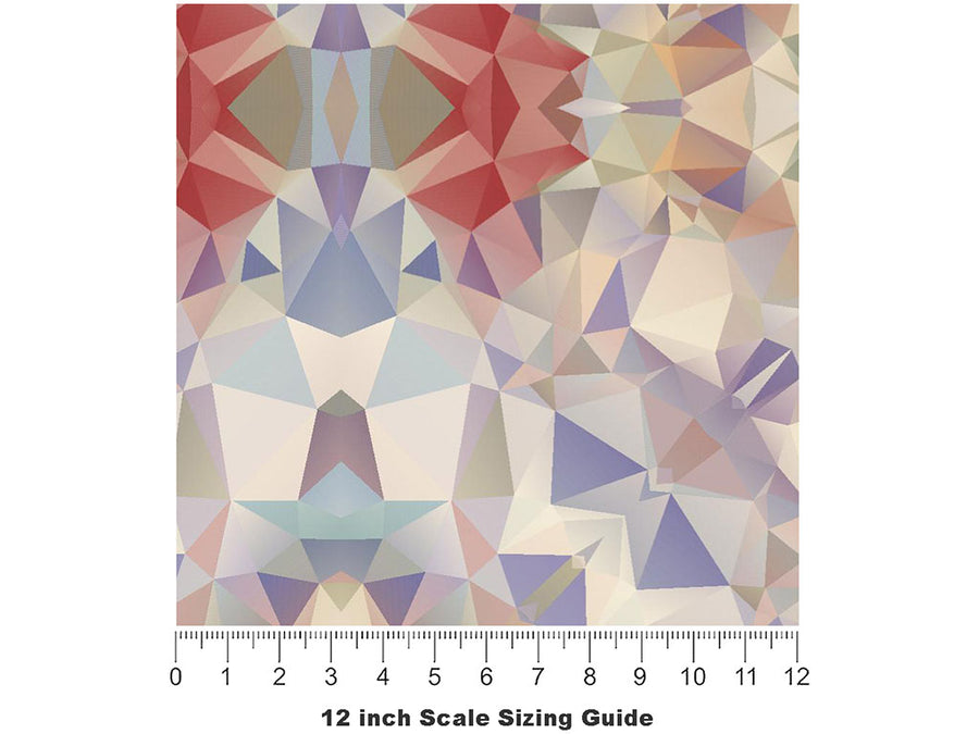 Heartlines Tile Vinyl Film Pattern Size 12 inch Scale~Rwraps Heartlines Tile Sizing Chart~3