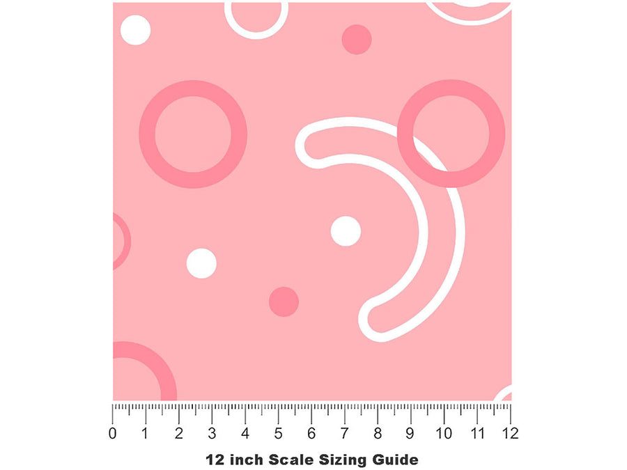 Hearts Affair Abstract Vinyl Film Pattern Size 12 inch Scale~Rwraps Hearts Affair Abstract Sizing Chart~2