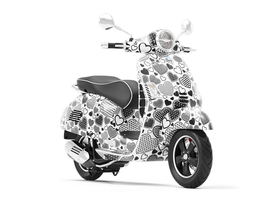 Hearts Bursting Heart Vespa Scooter Wrap Film