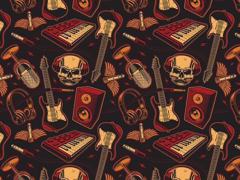 Heavy Metal Music Vinyl Wrap Pattern~Rwraps Series 914 Digitally Printed Vinyl Wrap~0