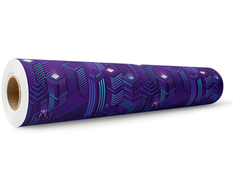 Helicopter View Cityscape Wrap Film Wholesale Roll~Rwraps Series 914 Digitally Printed Vinyl Roll~5