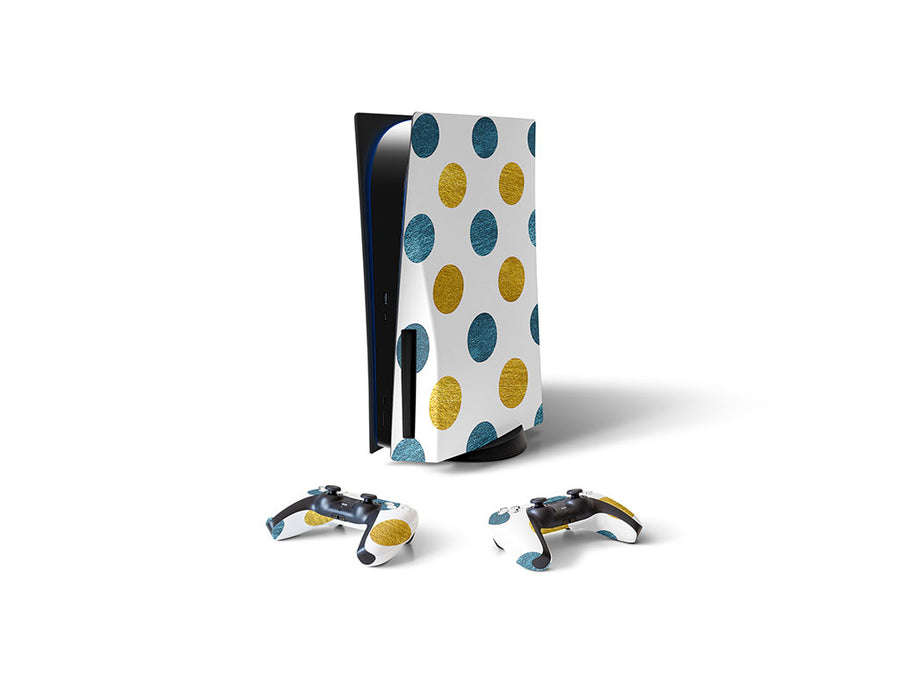 hello goodbye polka dot Sony PS5 DIY Skin