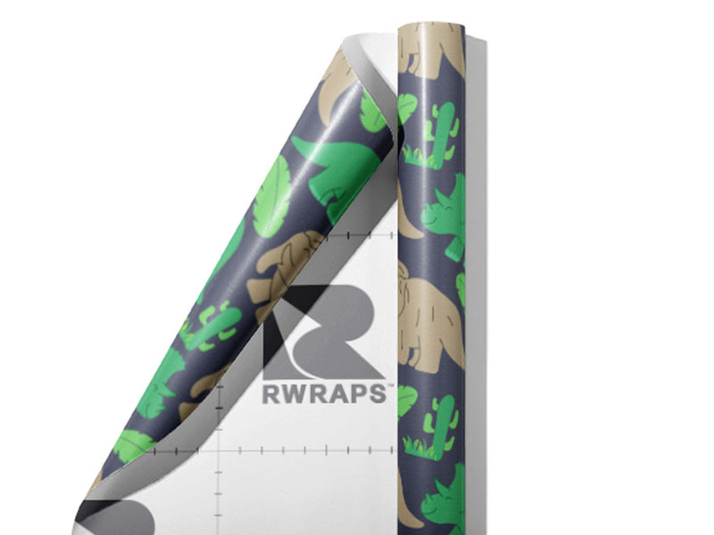 Herbivorous Parade Dinosaur Wrap Film Sheets~Rwraps Series 914 Herbivorous Parade Dinosaur Scrolled Sheet~3