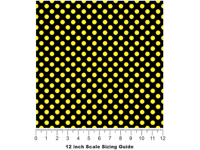 Hi Yellow Polka Dot Vinyl Film Pattern Size 12 inch Scale~Rwraps Hi Yellow Polka Dot Sizing Chart~2